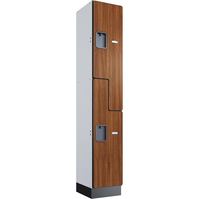 Global Industrial 290669 Z-Style 2-Tier 2 Door Wood Locker - 12 x