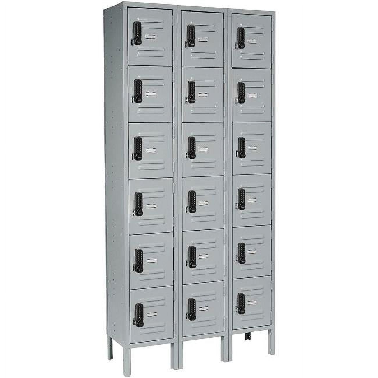 Global Industrial 290782 6-Tier 18 Door Digital Locker - 36 x 12 x 78 ...