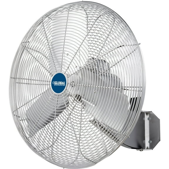 Global Industrial 24"" Washdown Wall Mount Fan 1 Speed 7200 CFM 1/4 HP Single Ph