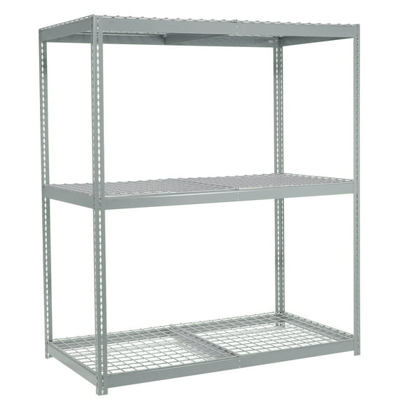 Global Industrial BD36606R3 3 Shelf Extra Heavy Duty Boltless Shelving Starter, Wire Deck - Gray - 60 x 36 x 60 in.