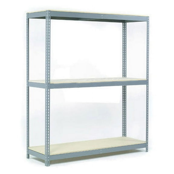 Wide Span Rack With 3 Shelves Wood Deck, 1100 Lb Capacity Per Level, 96"W x 24"D x 84"H