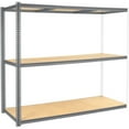 thumbnail image 1 of Global Industrial ABZ24966W3 3 Shelf Extra Heavy Duty Boltless Shelving Z Beam Add on Wood Deck - 96 x 24 x 60 in. - Gray, 1 of 3