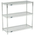 thumbnail image 1 of Global Industrial (3) Shelf Media Stand, Chrome, 72 x 14, 1 of 4