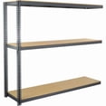 thumbnail image 1 of Global Industrial ABD48969W3 3 Shelf Standard Duty Boltless Shelving Add On, 96 x 48 x 96 in. - Wood Deck - Gray, 1 of 1