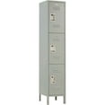 thumbnail image 1 of Global Industrial 3-Tier 3 Door Locker, 15"W x 15"D x 78"H, Gray, Unassembled, 1 of 6