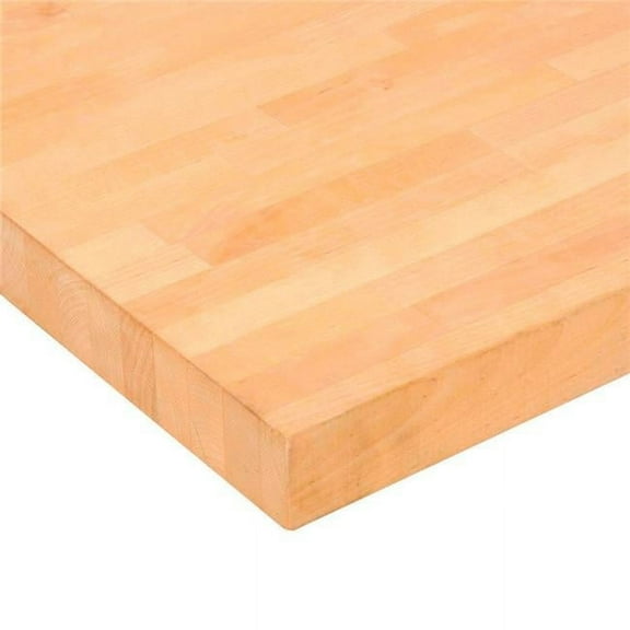 Global Industrial 318851N 72 x 30 x 1.5 in. Thick Workbench Top Birch Butcher Block Square Edge, Brown