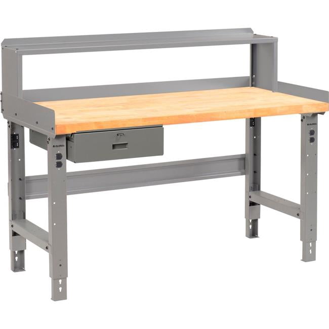Workbench Riser Stand Global Industrial 318917BGY 72 x 36 in. Adjustable Height Workbench ...