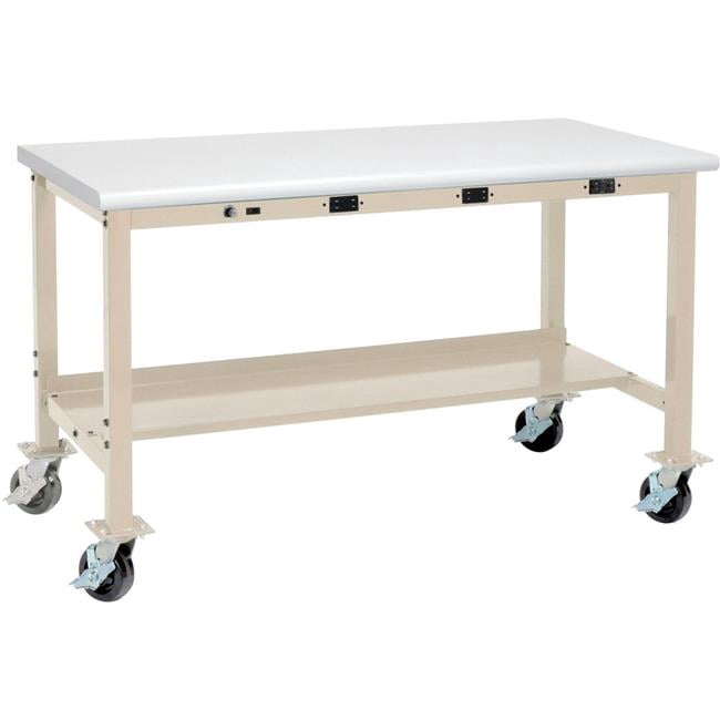 Workbench Apron Global Industrial 319358BTN 48 x 30 in. Mobile Production Workbench ...
