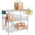 thumbnail image 1 of Nexelate Silver Epoxy, To Go Rack, 3 Wire Shelves, Dividers & Ledges, 48"W x 21"D x 34"H, 1 of 4