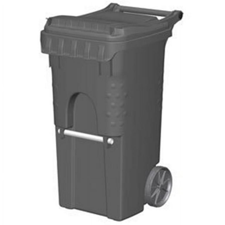 Global Industrial™ Plastic Trash Can with Lid - 10 Gallon Gray