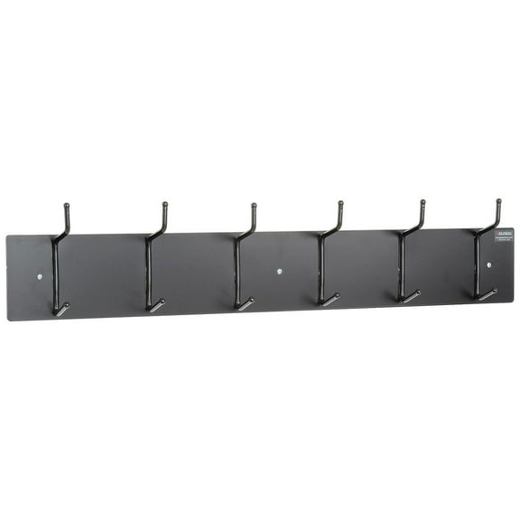Global Industrial 36-1/2"W Wall Mounted Coat Rack - Black