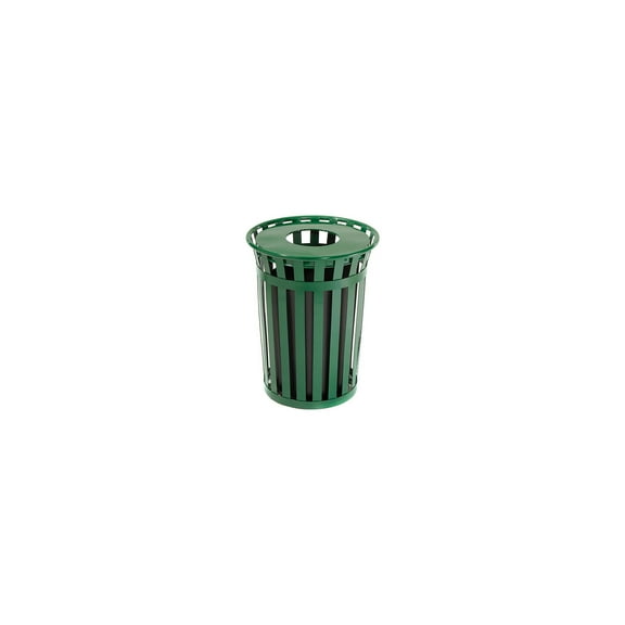 Global Industrial 36 Gallon Outdoor Metal Waste Receptacle, Green