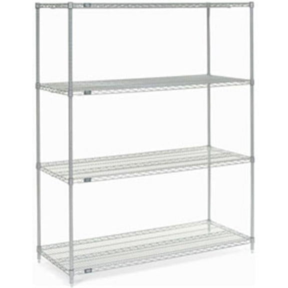 Global Industrial 36607C Nexel Chrome Wire Shelving, 60 x 36 x 74 in.