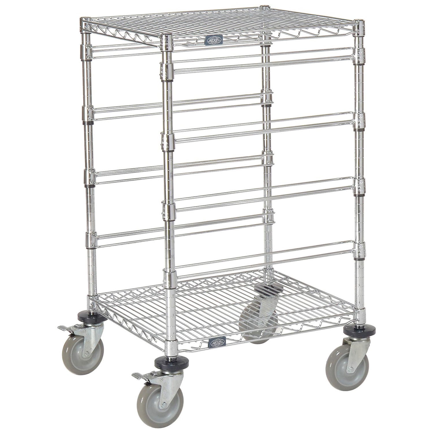 Ffe Carts Global Industrial 4 Level Chrome Wire Cart, 21