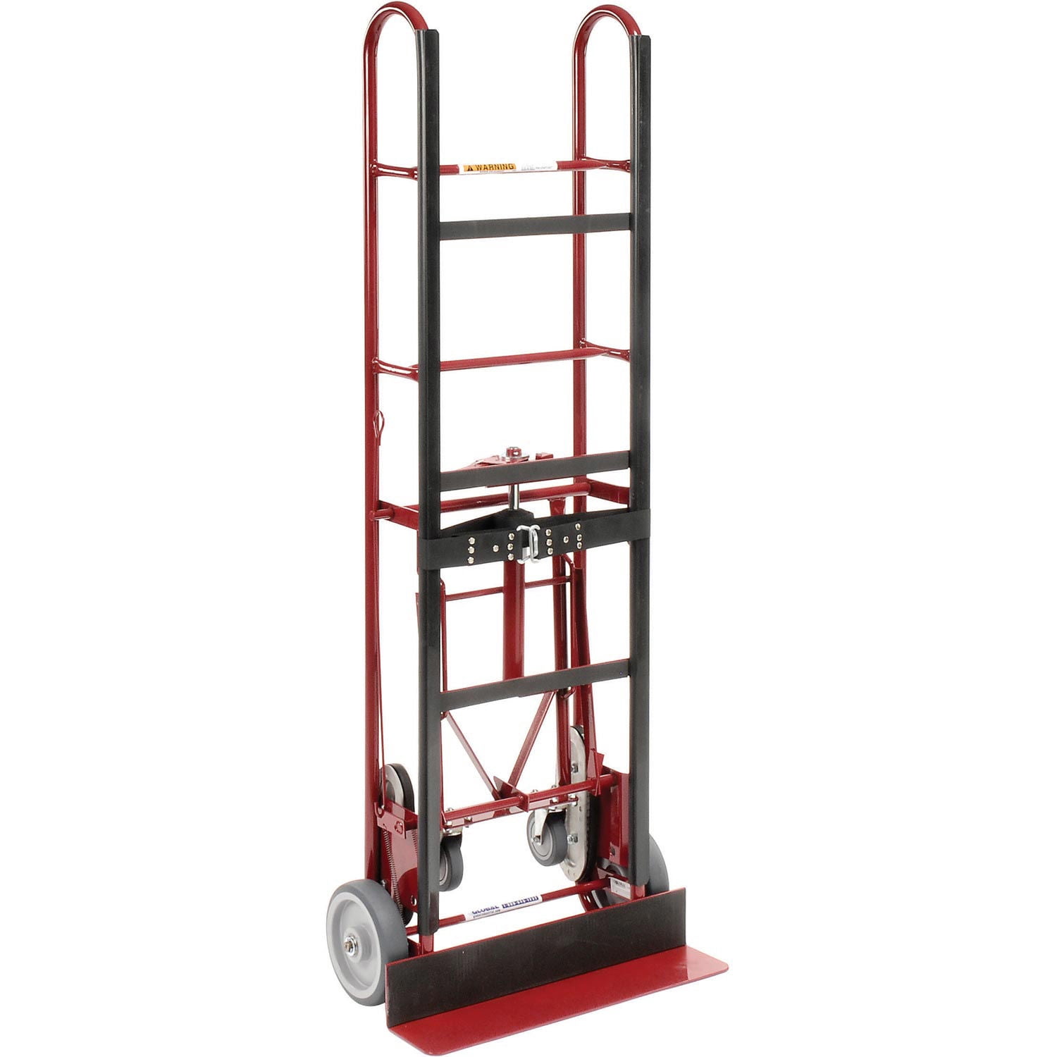 Red 4-Wheel Professional Appliance Hand Truck with Strap