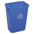 thumbnail image 1 of Global Industrial Plastic Recycling Wastebasket, 41-1/4 Qt., Blue, 1 of 7