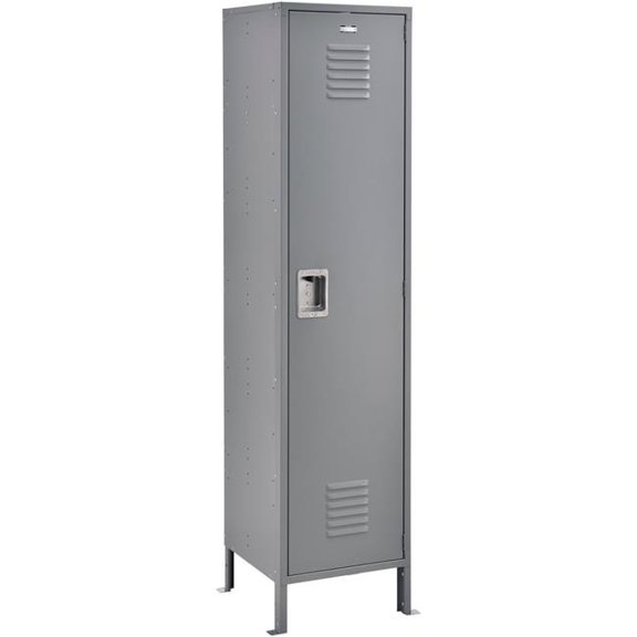 Global Industrial 412133 Infinity 1-Tier 1 Door Locker - 18 x 21 x 78 in. - Gray - Assembled