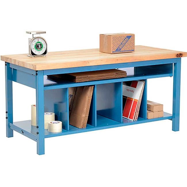 Global Industrial 412468 Packing Workbench with Lower Shelf Kit ...