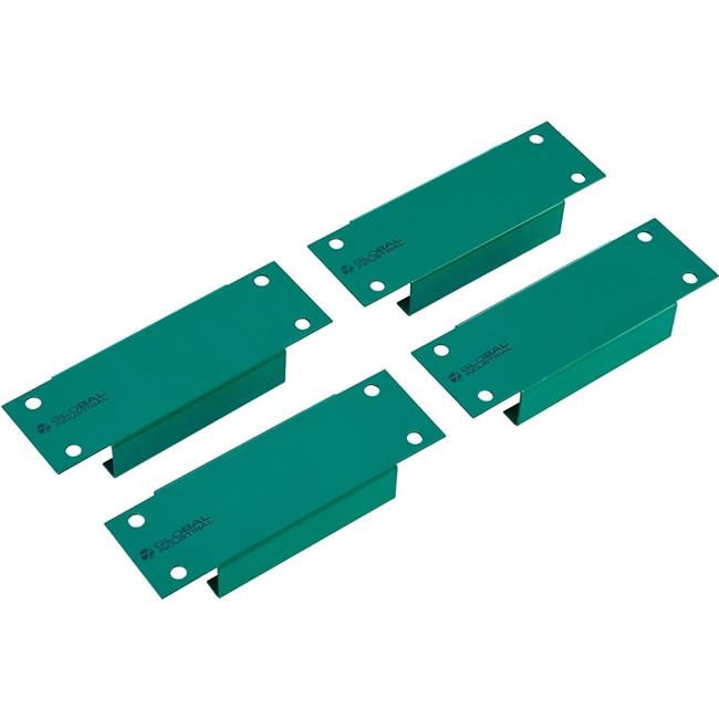 Global Industrial 413103 6 in. Row Spacer with Hardware - Orange - Pack of 4