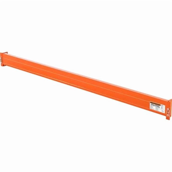 Global Industrial 413319 96 x 5.5 in. Unslotted Pallet Rack Beam, 7160 lbs Capacity, Orange - Set of 2