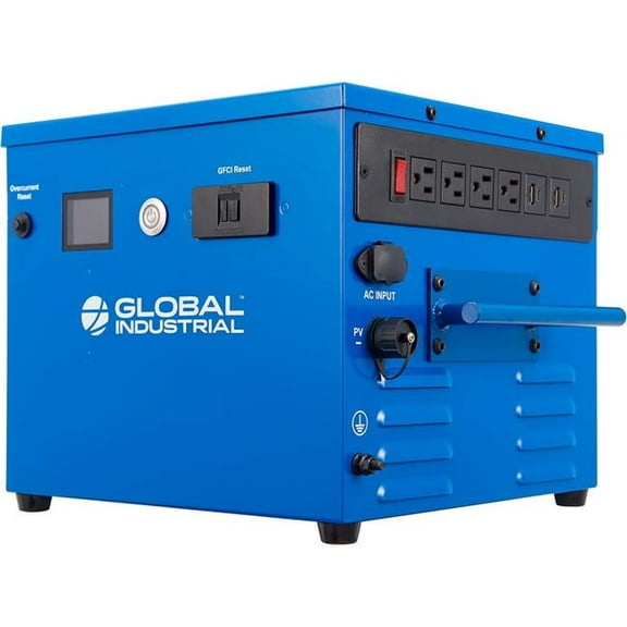 Global Industrial 436987 Portable Power System - Blue - 50AH & 1000W - 1280WH