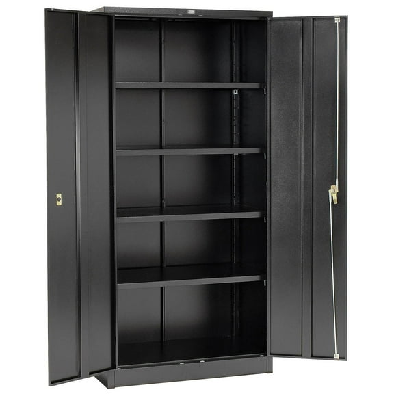 Global Industrial 493312BK 36 x 24 x 78 in. Storage Cabinet with Assembled, Black