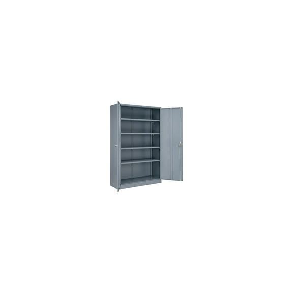 Global Industrial Assembled Storage Cabinet, 48x18x78, Gray