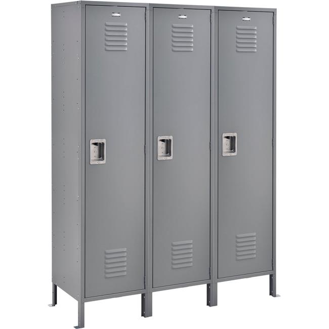 Infinity Locker Global Industrial 493662GY Infinity 1-Tier 3 Door Locker - 54 x 18 x 78 ...