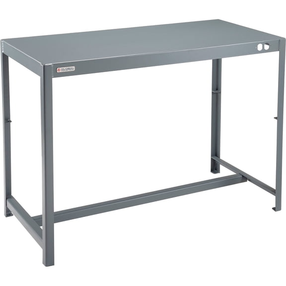 Global Industrial 493766 Deluxe Machine Table 12 Gauge Welded Top - 48 x 24 x 36 in.