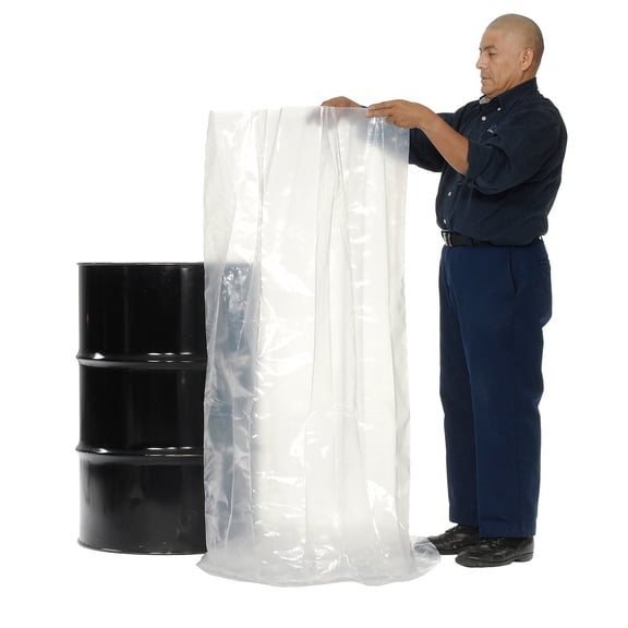Global Industrial 237882 55 gal Drum Liner 4 Mil - Clear - 38 x 53 in.