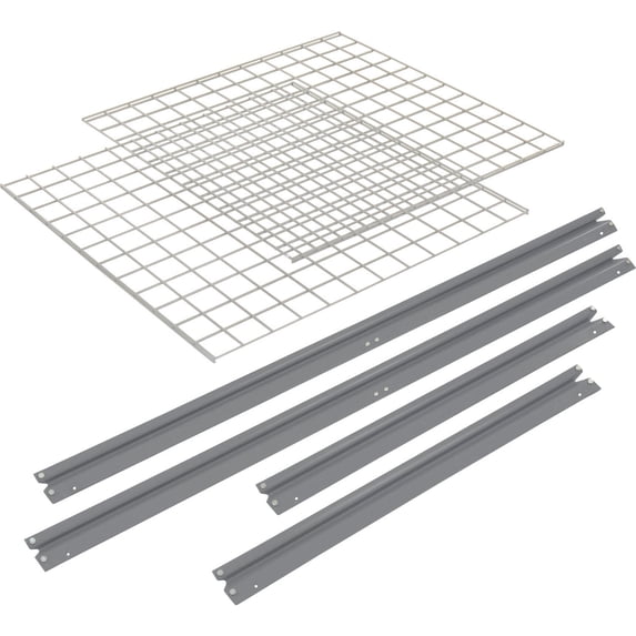 Global Industrial 581098GY 60 x 36 in. Additional Level High Capacity Rack with Wire Deck, Gray