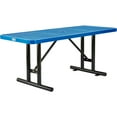 thumbnail image 1 of Global Industrial 6' Rectangular Expanded Metal Outdoor Table, Blue, 1 of 5