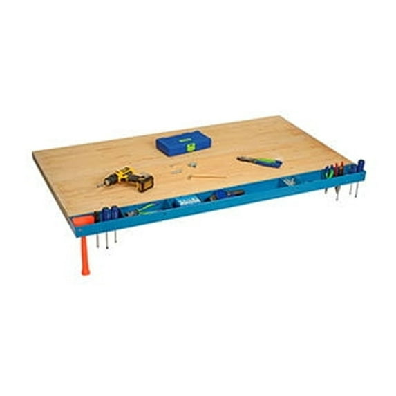 Global Industrial 60"W Workbench Tool Organizer and Sorting Tray, Blue