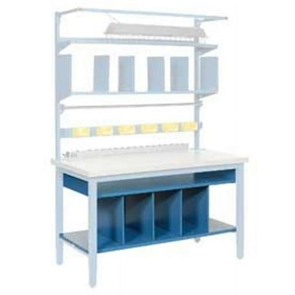 Global Industrial 606965 60 in. Lower Shelf Kit with Dividers