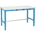thumbnail image 1 of Global Industrial 606996BBLA 96 x 30 in. Adjustable Height Workbench - Power Apron, ESD Square Edge - Blue, 1 of 1