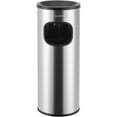 thumbnail image 1 of Global Industrial 3 Gallon Ashtray Trash Can, Stainless Steel, Matte, 1 of 4