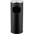 thumbnail image 1 of Global Industrial 3 Gallon Ashtray Trash Can, Steel, Black, 1 of 4