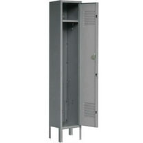 1-Tier 1 Door Locker, 12"Wx18"Dx60"H, Gray, Assembled
