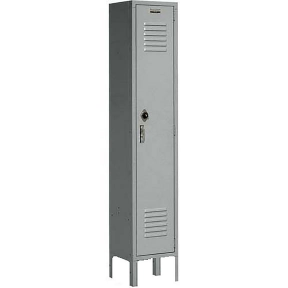 Global Industrial Single Tier Locker, 12"W x 18"D x 78"H, 1 Door, Unassembled, Gray