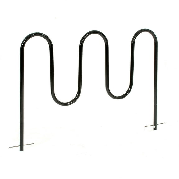 Global Industrial Wave Bike Rack 7-Bike Capacity Below Ground Mount Black