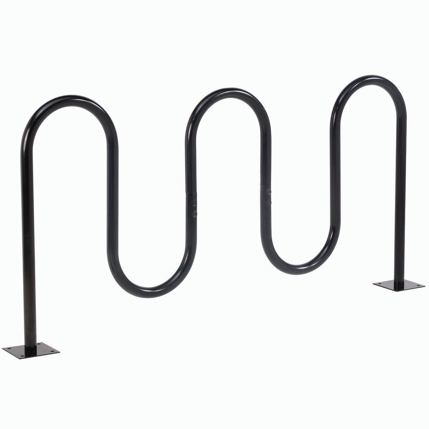 Black Steel Wave Design 68" Bike Rack for 7 Bikes