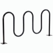 Global Industrial Wave Bike Rack 7-Bike Capacity Flange Mount Black