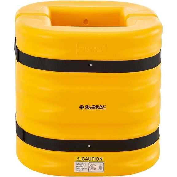 Global Industrial 670830YL Column Protector - 12 in. Opening - 24 in. High - Yellow