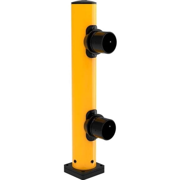 Global Industrial 670884 End Post for Plastic Guard Rails - 42 in. - Yellow