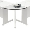 thumbnail image 1 of 24" Radius Rounded Corner Tabletop with Support Post, Gray, 1 of 5