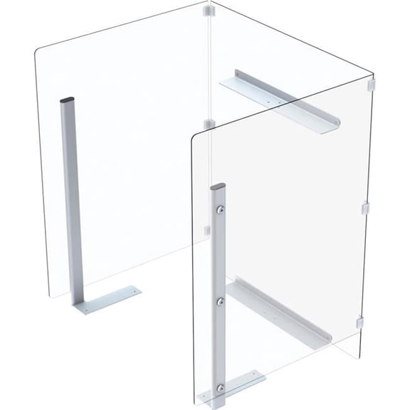 Global Industrial Clear Plastic Protective Shield For Mobile Computer PC Cart 69