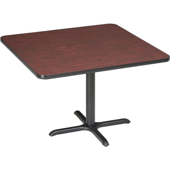 Global Industrial 695674MH Interion 36 in. Square Restaurant Table - Mahogany