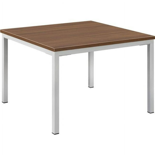 Global Industrial 695754WN 24 x 24 in. Interion Wood End Table with Steel Frame - Walnut