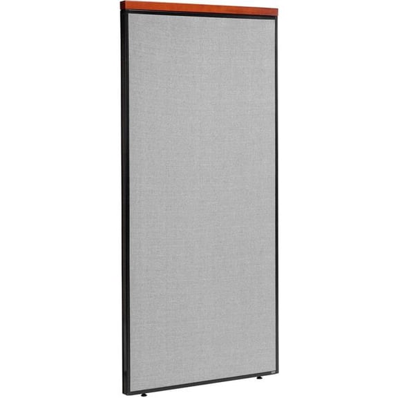 Global Industrial 695788DGY Interion Deluxe Office Partition Panel - 36.25 x 97.5 in. - Gray