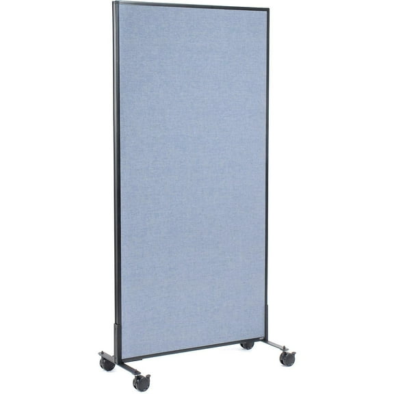 36-1/4"W x 99"H Mobile Office Partition Panel, Blue